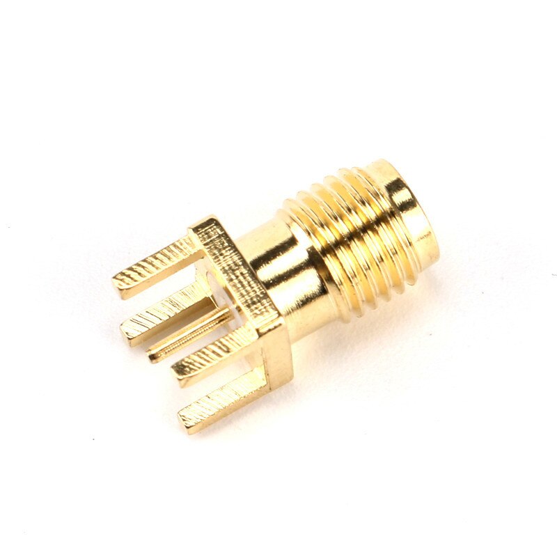 Clavija soldadura hembra SMA, borde de tuerca, Clip PCB, montaje recto, conector RF chapado en oro, soldadura de receptáculo, 2/5/10 Uds.