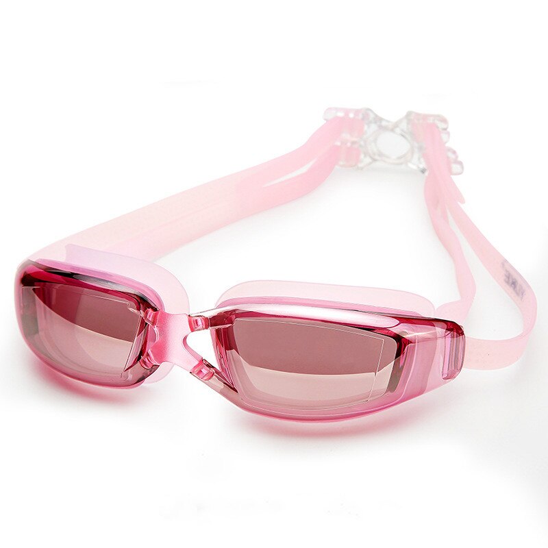 Gafas de baño de galvanoplastia para hombre y mujer, impermeables, UV, antivaho, ajustables, para buceo