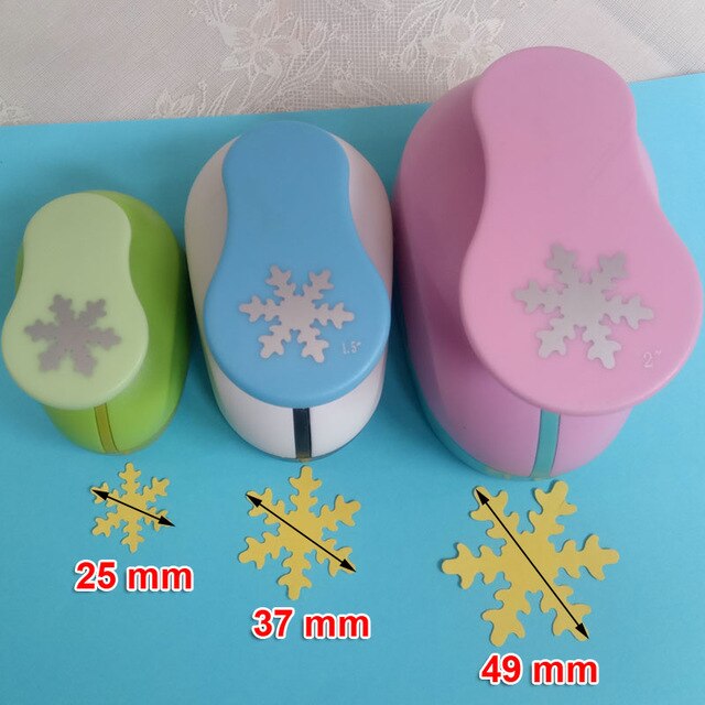 3pcs 25mm 35mm 50mm paper cutter дырокол Circel Flower punch hole puncher eva foam Scrapbook punchers DIY perforadora de papel: 253749mm Snowflake