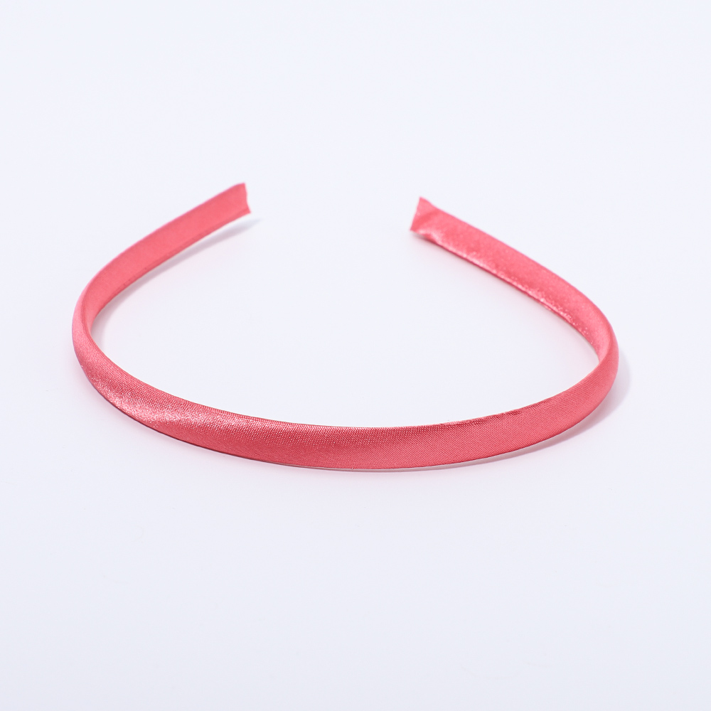 5/10pcs/lot Plain 10MM Satin Headband Girls Fabric Covered Resin Hairbands Plastic Headbands Kids Elastic Bands Hair Accessories