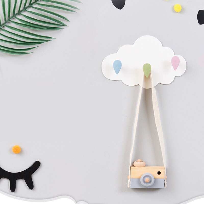 Colgadores de llaves en forma de nube, ganchos decorativos de pared, gancho de almacenamiento colgante de plástico para habitación de niños, cocina, baño, ropa, abrigo
