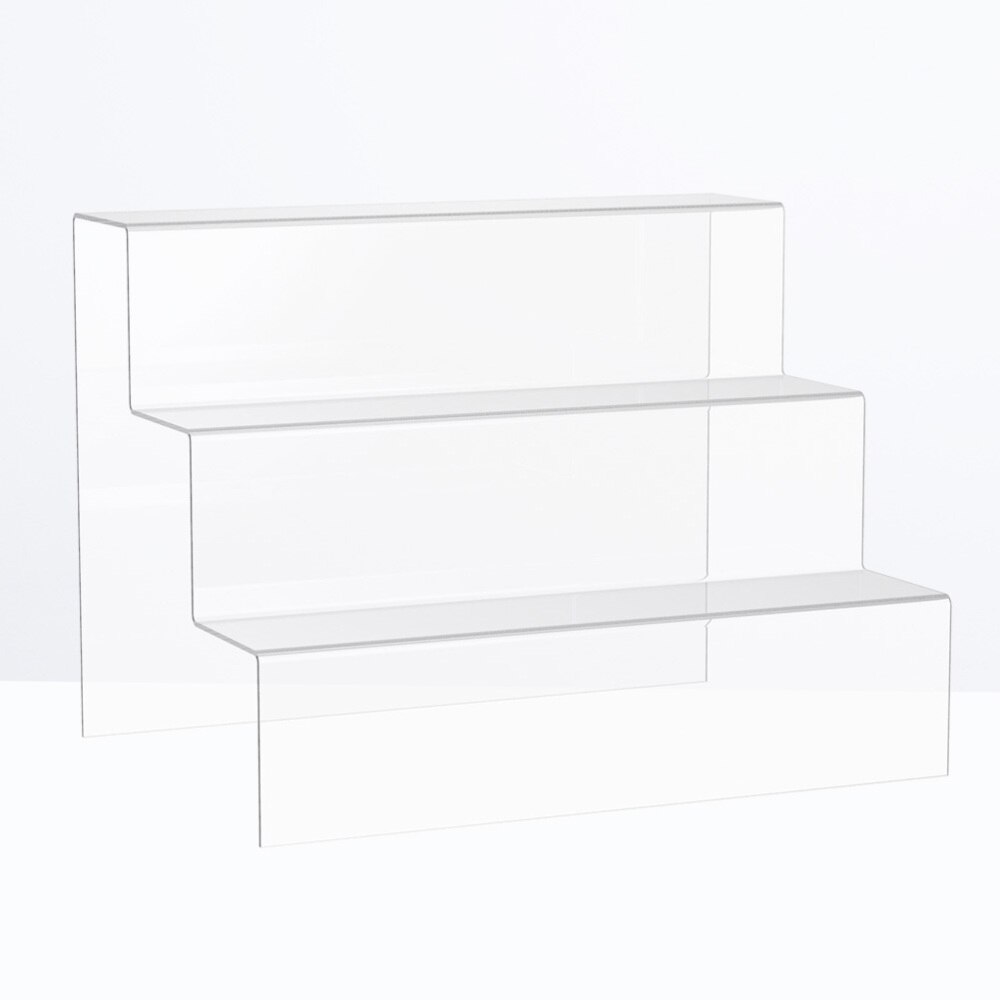 1 pc Display Stand Durable Stepped Acrylic Clear Desktop Organizer Holder for Models Ornaments Cosmetics