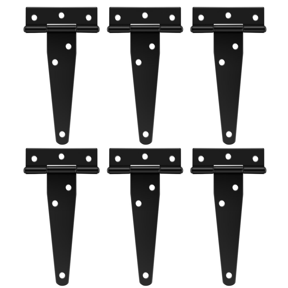 6 stk t form hengsler 4 tommers kraftige holdbare dørhengsler gate hengsel møbler hengsler for stue hjemme soverom: Default Title