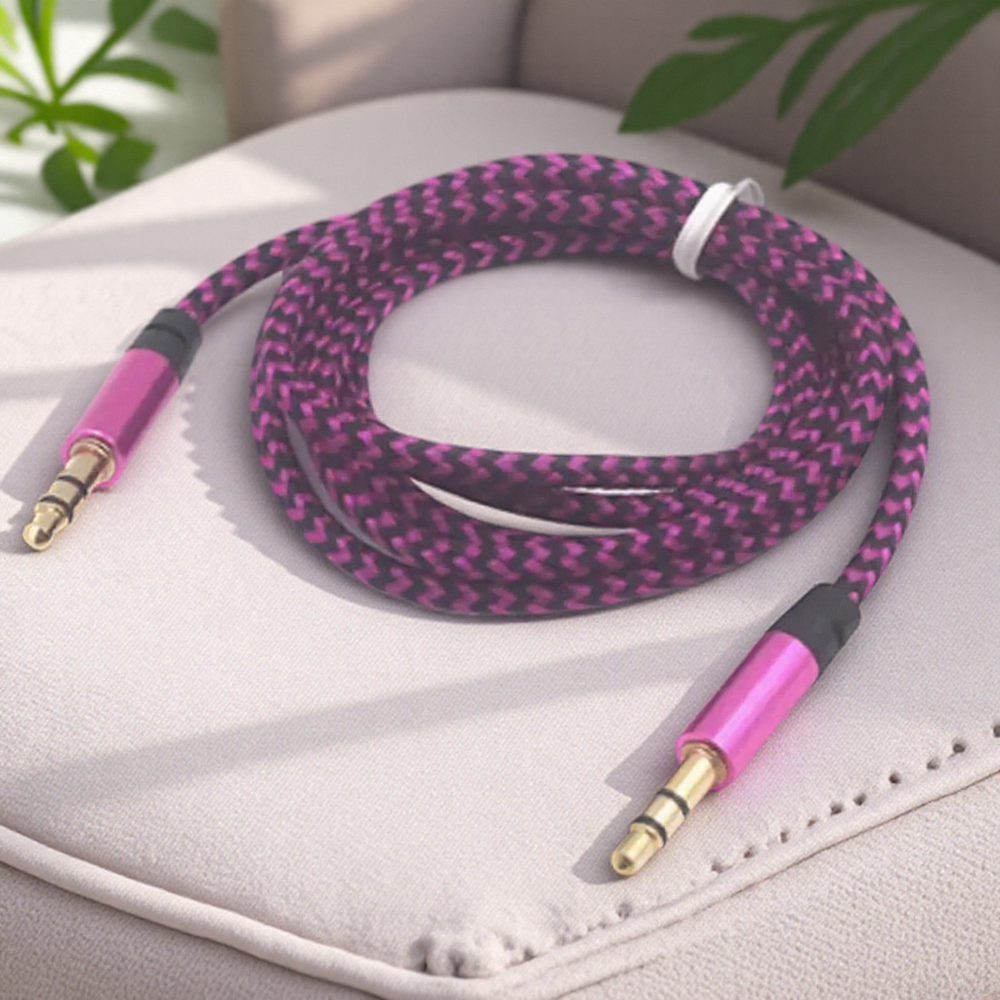 3.3ft st flätade nylonkabel, 3.5mm hane-till-hane ljudkabel för smartphone-hörlurar,  mp3 st musikkabel för spelare