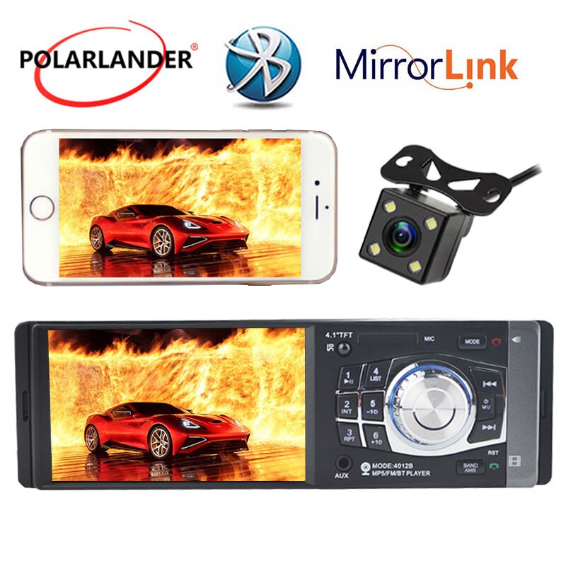 Autoradio 4.1 "TFT HD grand écran voiture Mp5 Radio Audio12V lecteur de voiture Autoradio 1 Din AUX In Radio FM USB/SD radio lecteur de cassettes