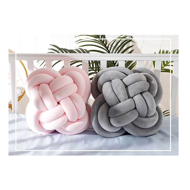 Bumpers Kussen Knoop Kussens Baby Knuffel Kussen Wieg Bumper Weven Bescherming Kussen Pad Accessoires YYJ006