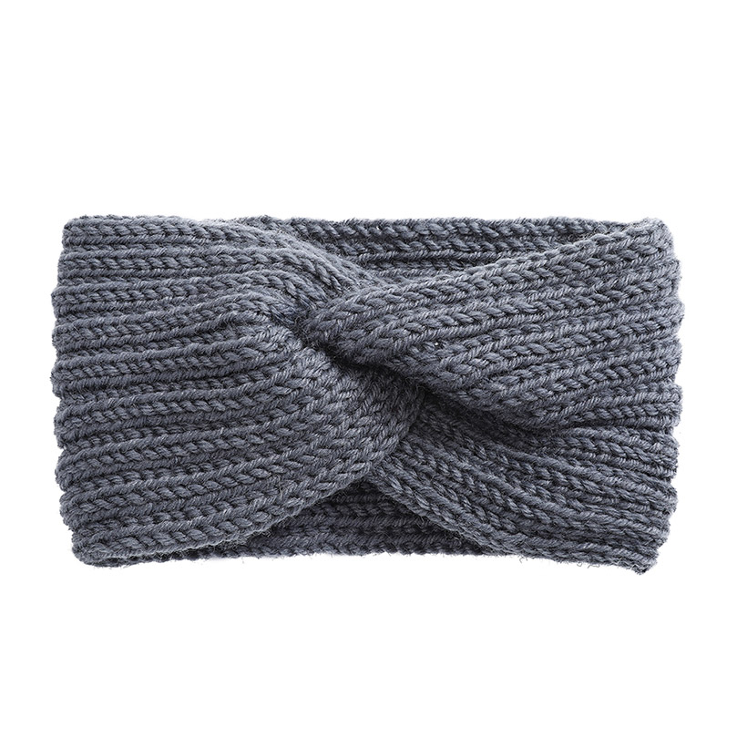 Wol gebreide knoop kruishoofdband voor vrouwen herfst winter boog elastische haarbanden meisjes haaraccessoires hoofddeksels haarbanden nieuw: Rood