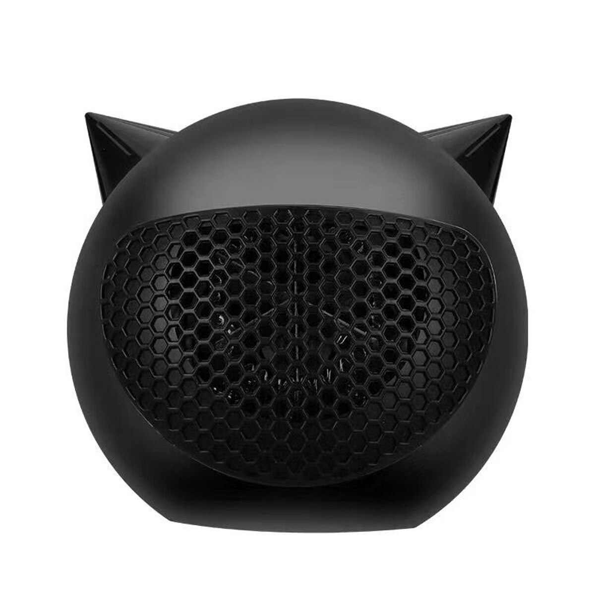 220/110V Fan Heater Mini Heater Rapids heating Cartoon Little Devil-Shaped Desktop Dormitory Radiator Foot Warmer for winter: Black / us