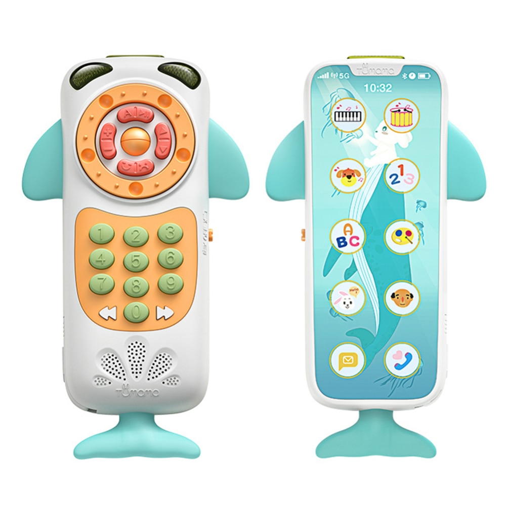 Baby Muziek Speelgoed Simulatie Mobiele Telefoons Speelgoed Vroege Onderwijs Leren Telefoon Taal Machine Voor Kinderen: White