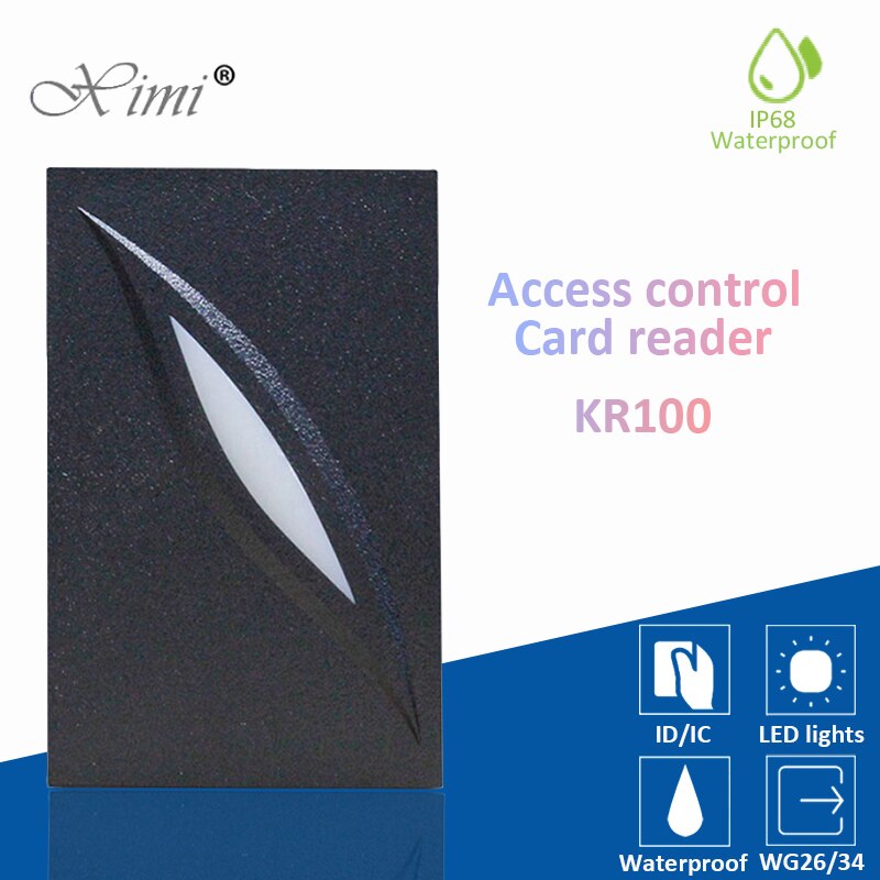 RFID Reader Waterproof Proximity Smart ID IC Card Reader Wiegand26/34 125KHZ 13.56MHz for Door Entry Access Control System