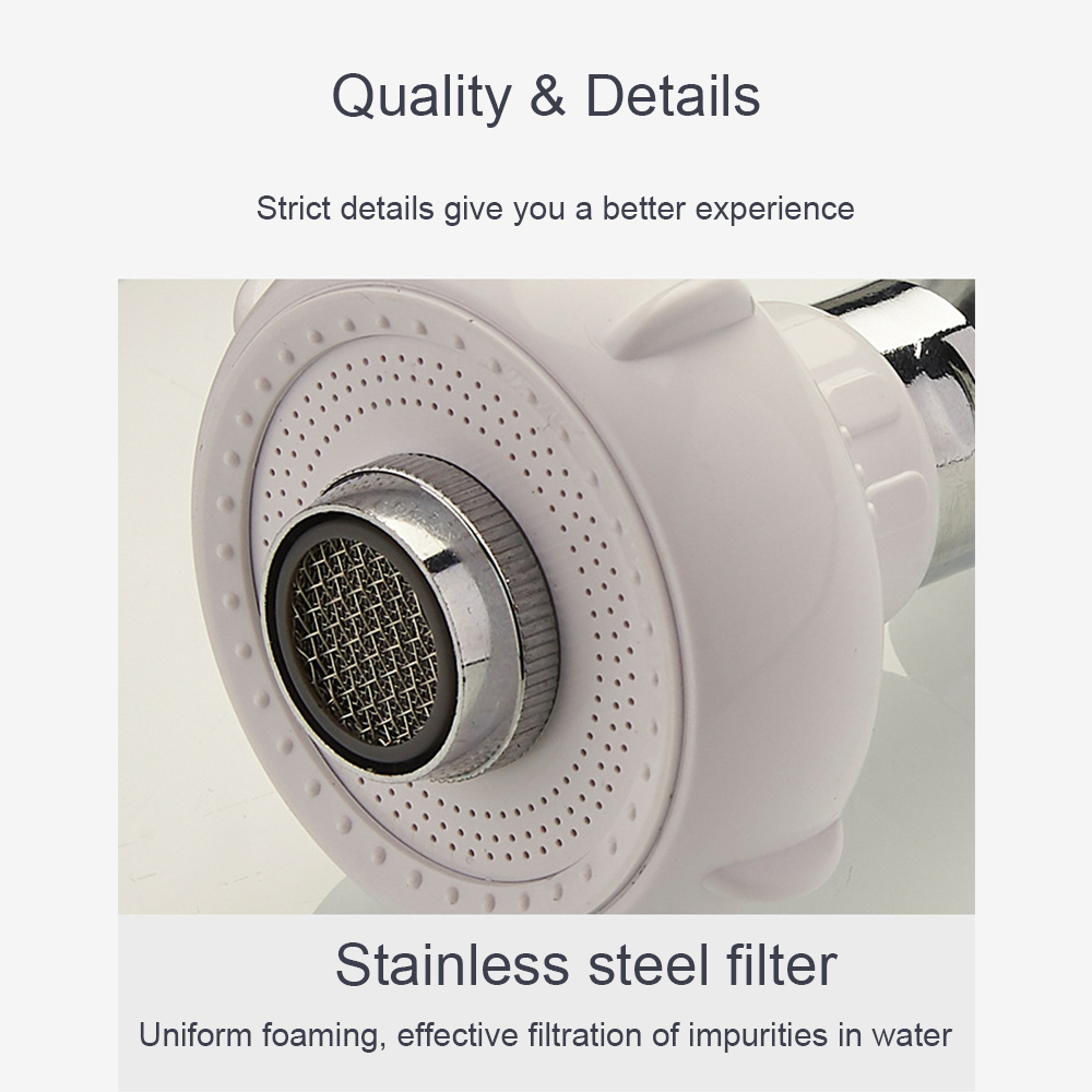 360 Graden Keuken Kraan Adapter Voor Water Saving Tap Douche Filter Twee Modus Flexibele Kraan Nozzle Voor Keuken Waterbesparing