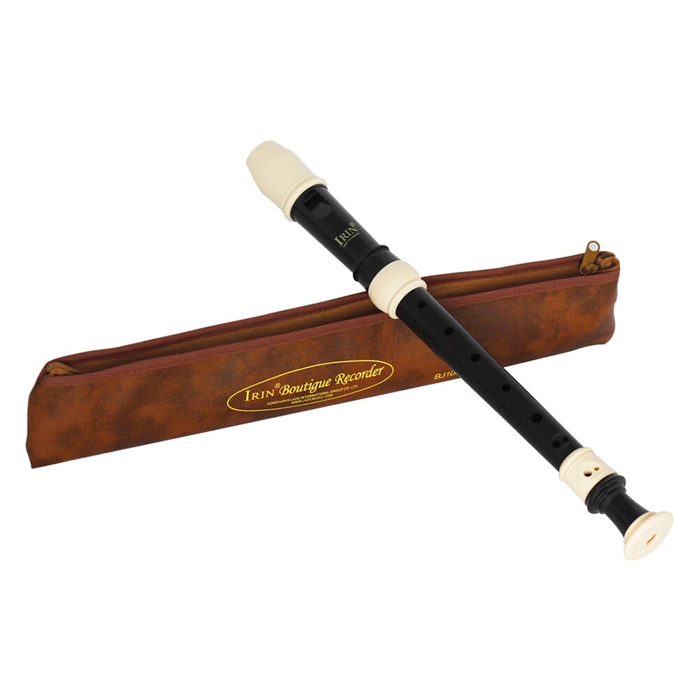 Irin abs descant recorder 8- huls barok stiloptagere instrument aftageligt med fingerstøtte og bæretaske træinstrument