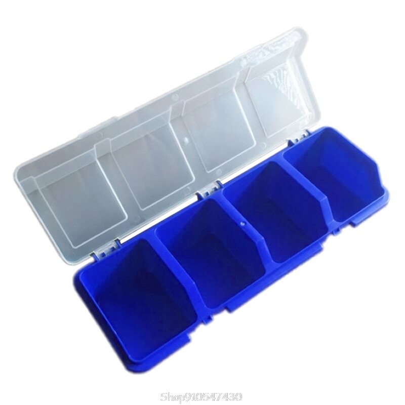 Plastic Tools Storage Box with Cover Parts Screw Toolbox Case Components Sorting Organizer Holder N02 20: blue color