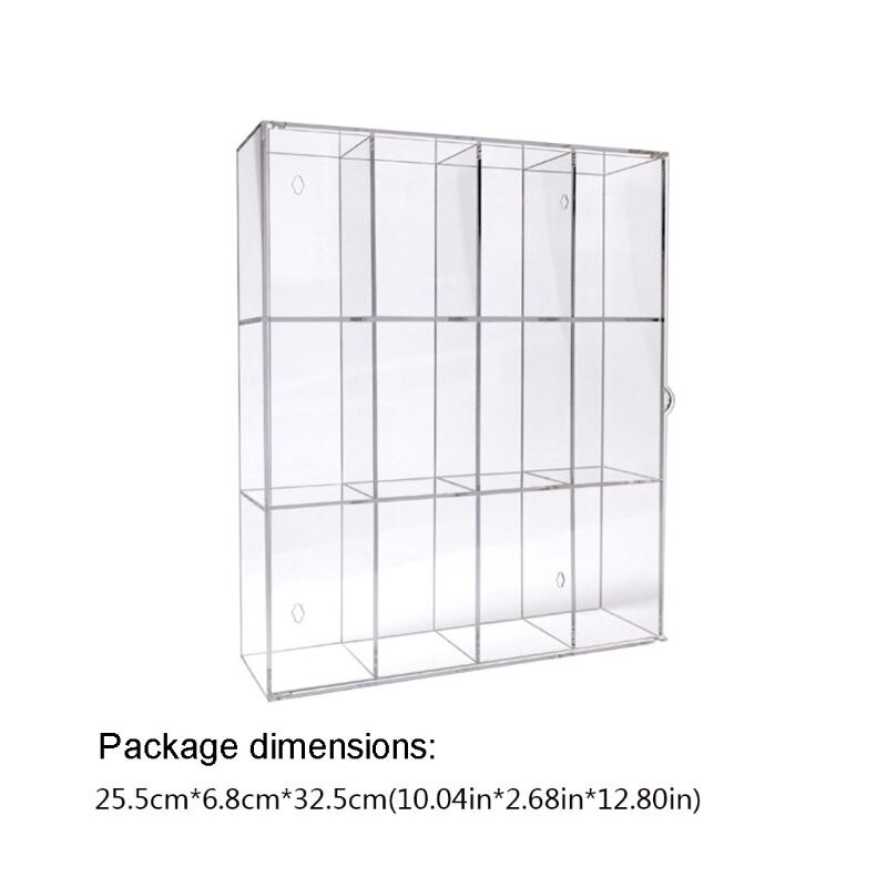 12 grades de acrílico claro modelo brinquedo caso exibição figuras ação dustproof vitrine collectibles mostrar caixa