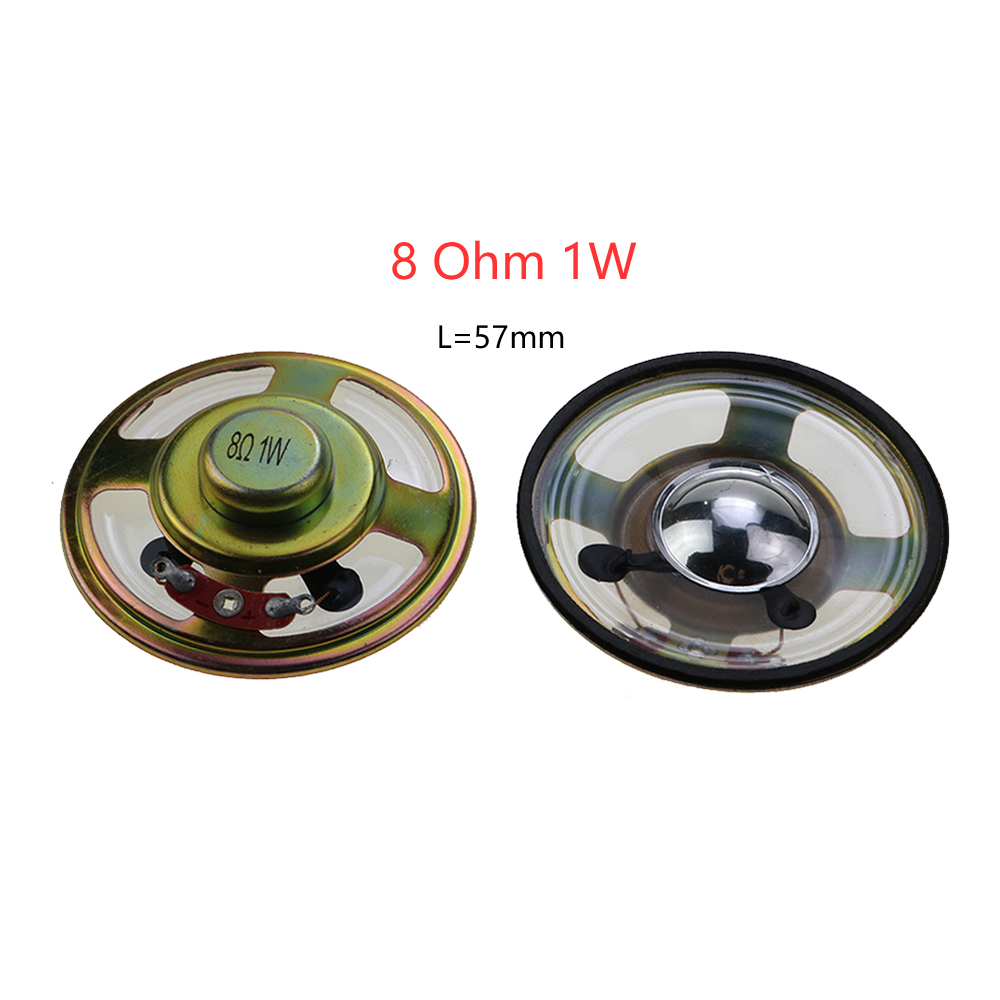 JCD 1 pz 8 ohm / 8R mini altoparlante 0.5w 1W 2W 3W 50mm 57mm 66mm 77mm diametro altoparlante altoparlante: grigio