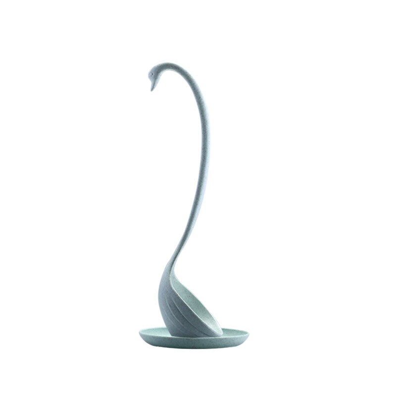 Swan Ladle Spoons Unique Swan Shaped Ladle Special Swan Spoons Useful Kitchen Cooking Tool Plastic Ladle Home Table Decor: Green