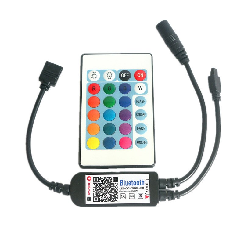 DC 5V 12V 24V Bluetooth LED RGB controller Mit 24Key IR Led Controller 12v Fernbedienung für 5630 5050 3528 2835 LED Streifen