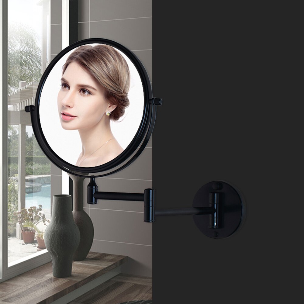 Yanksmart badeværelse makeup spejl vægmonteret udvidelig folde stil forfængelighed spejl sundhed skønhed justerbar