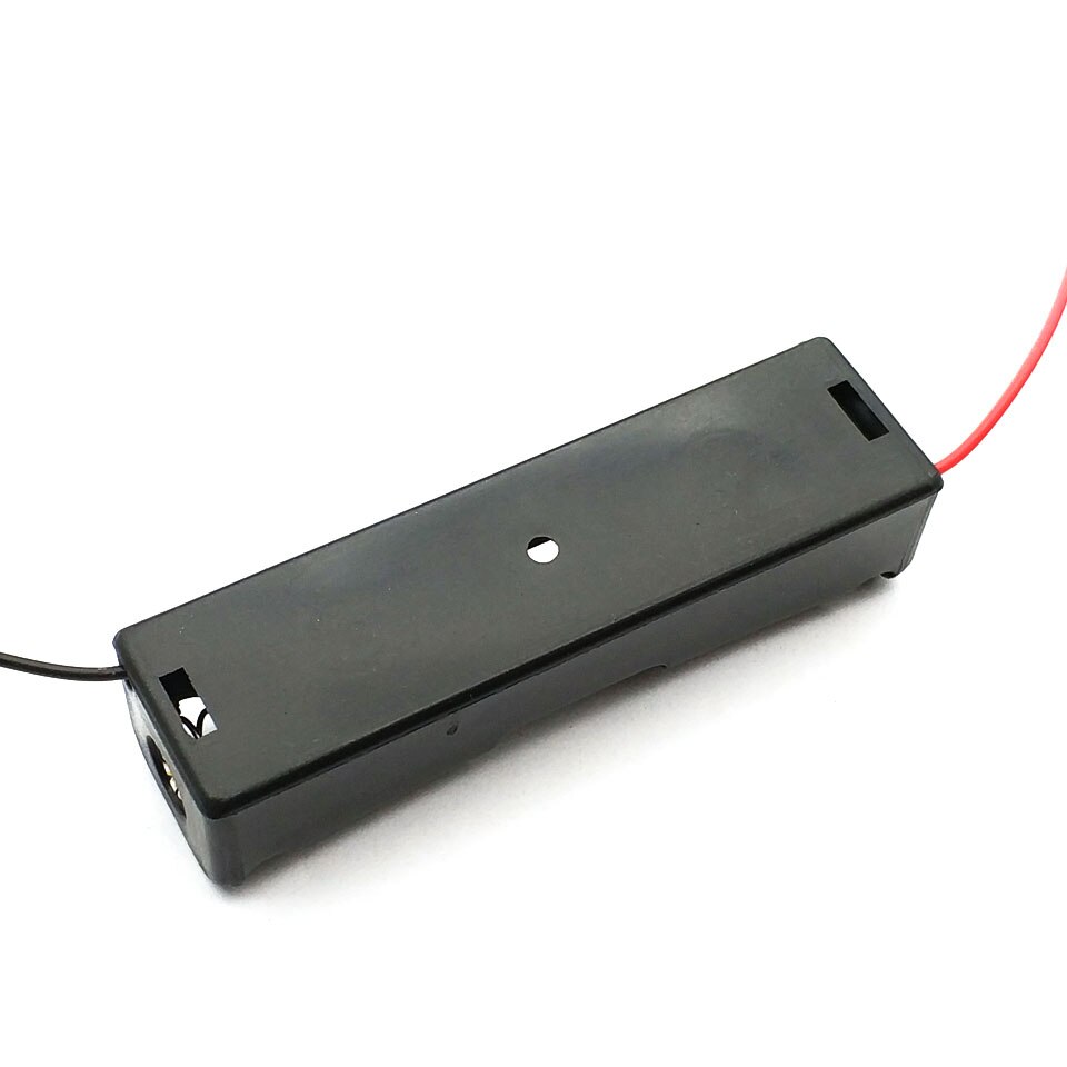 Single Slot 18650 Mobile Battery Clip Case Holder with Wire Leads DIY