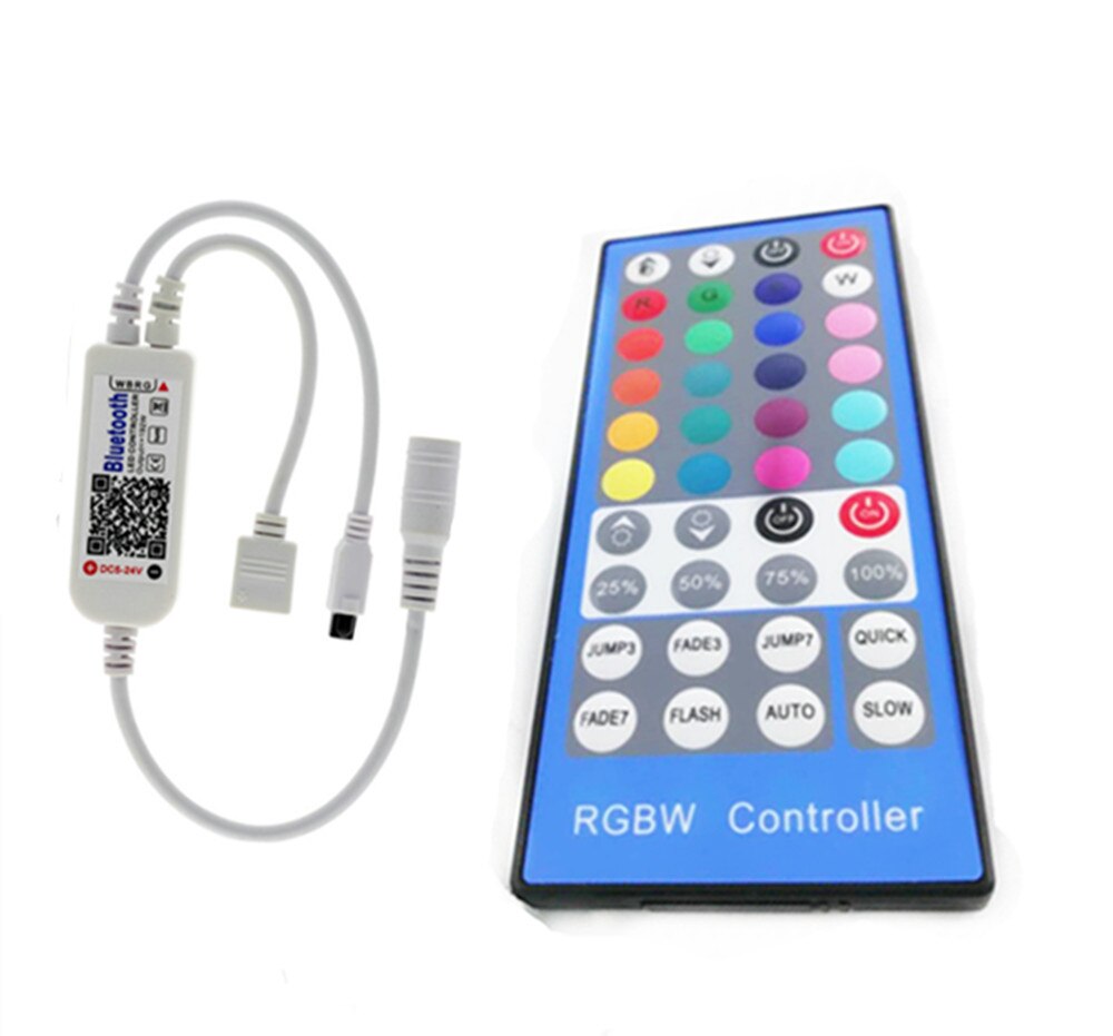 Rgbw Led Controller DC12V 40Key Ir Afstandsbediening/Bluetooth Controle Voor Rgbw Of Rgbww Led Strip Verlichting: 40key Bluetooth