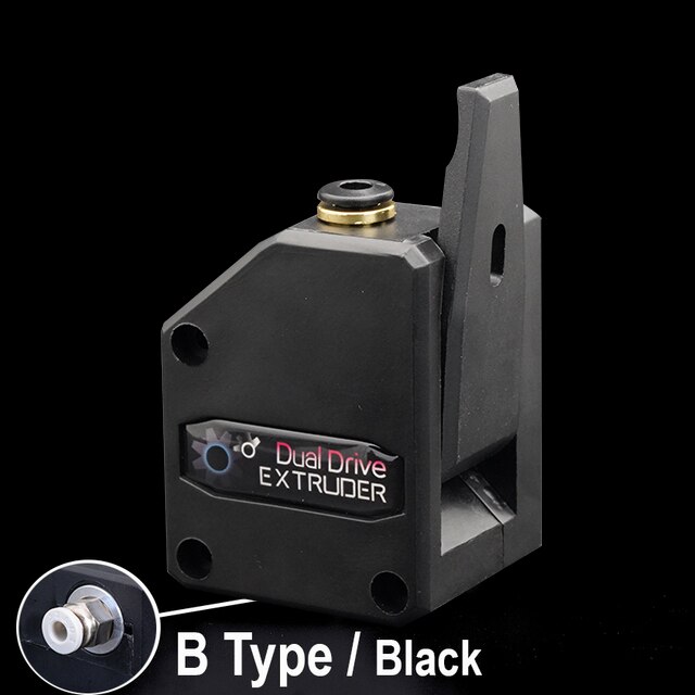 DDE Cloned Btech Dual Drive Bowden Direct Extruder for 3D Printer MK8 V6 Ender-3 CR10 For 1.75mm TPU/TPE Flexible Filament: Right Black B