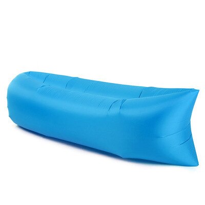 Tragbares aufblasbares stuhlkissen, bequemes sofabett, outdoor-lounge, wasserdichte strandmatte, picknickdecke, reise-camping-luftkissen: Blau
