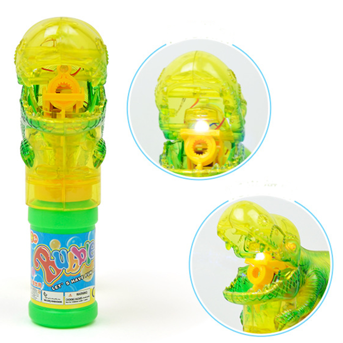 Dinosaurus Bubble Licht Elektrische Glow Muziek Transparante Ontworpen Voor Kinderen Bubble Machine Automatische Bubble Blazen Speelgoed