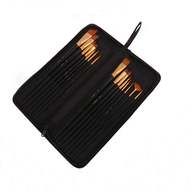 Künstler pinsel mit Pinsel tasche 15 teile/satz feines Nylon haar