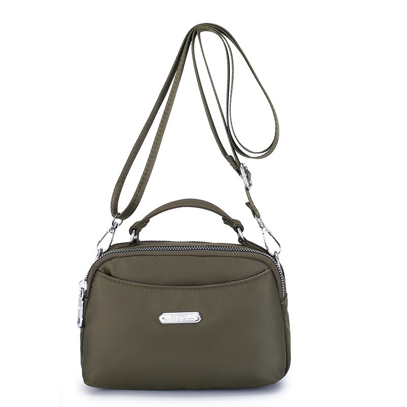 Bolsa de nylon para mulheres, pequena bolsa de ombro, à prova d'água, de nylon 2019: green