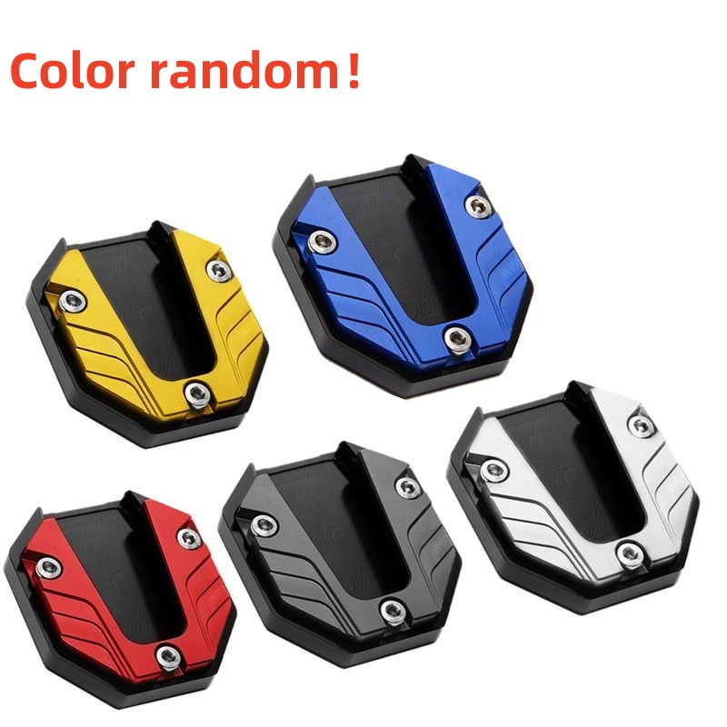 CNC Aluminium Motorcycle Bike Kickstand Extender Voet Zijstandaard Extension Pad Ondersteuning Plaat Anti-slip Vergrote Basis