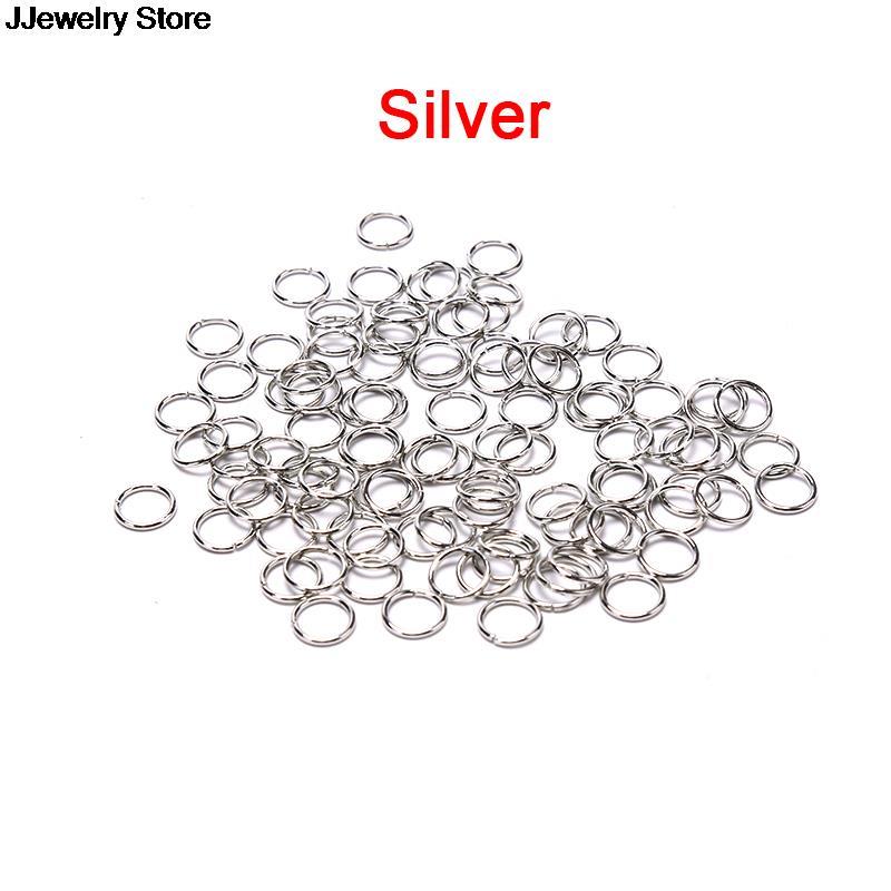 100 sztuk Jump pierścienie dzielone pierścienie 4mm/5mm/6mm/7mm/8mm dla ozdobna biżuteria otwarcie pierścień połączenia