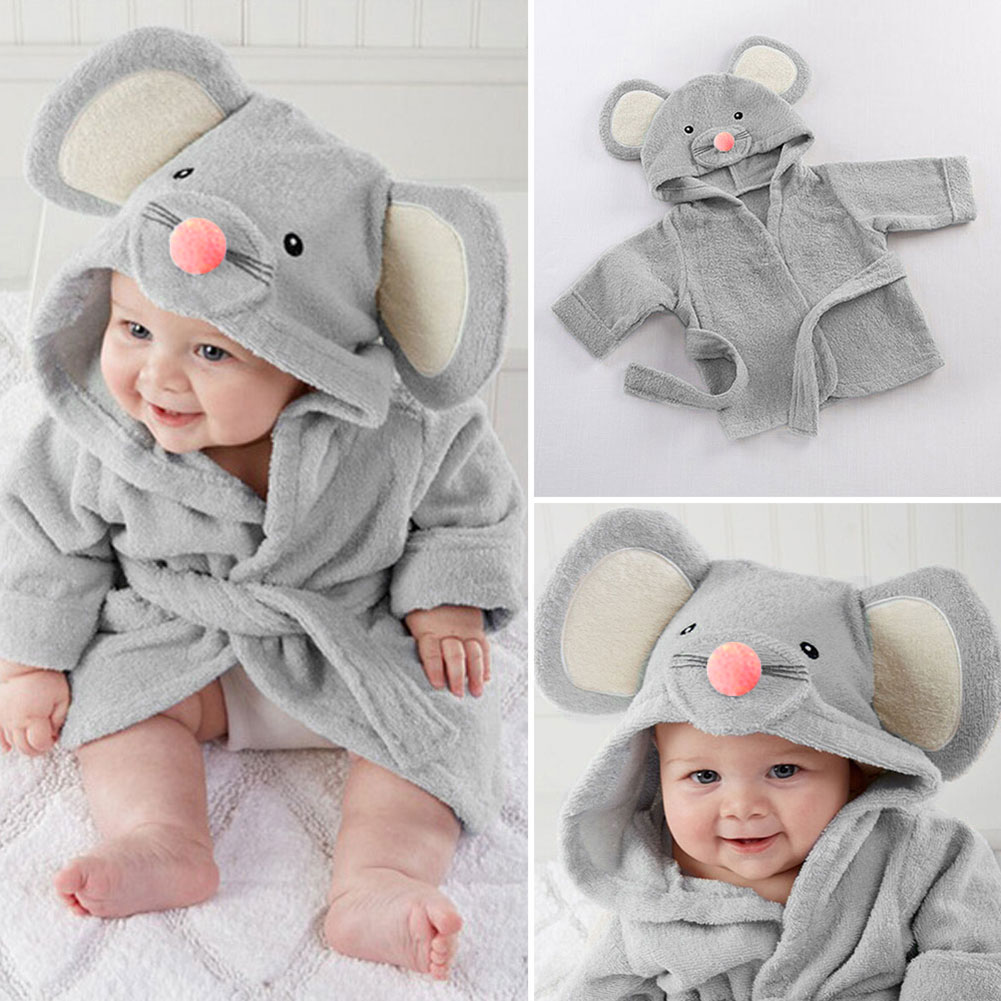 Cartoon Baby Peuter Hooded Badhanddoek Deken Badjas Wrap