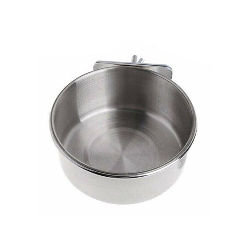 Parrot Stainless Steel Food Bowl Food Container Food Cup Cup Special Trough For Birds Food Water Food Bowl Water Basin U4M2