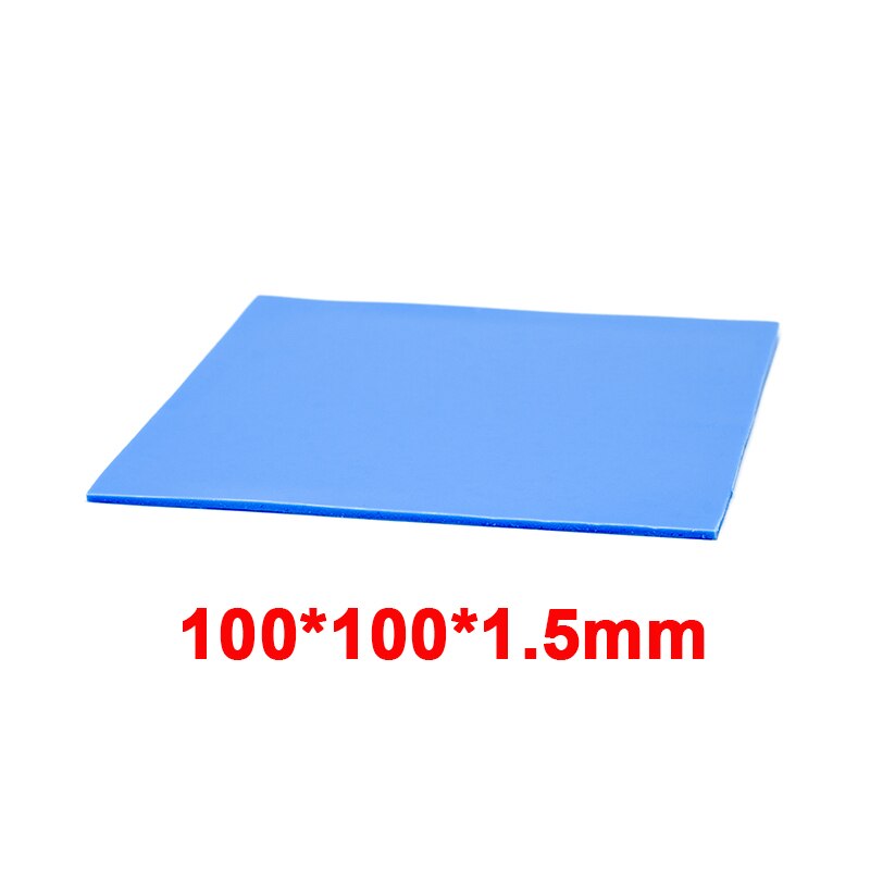 Rgeek 100 Pcs Blauw 10Mm * 10Mm Gpu Cpu Heatsink Cooling Geleidende Siliconen Pad Thermische Pad Термопрокладка: 100x100x1.5mm