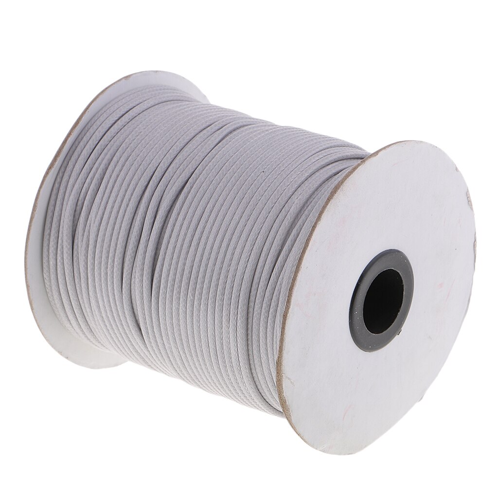 80 Meters 2mm Cotton Waxed Cord Beading DIY Jewelry Making Thread for Leather Sewing Crafting Shoe Bag