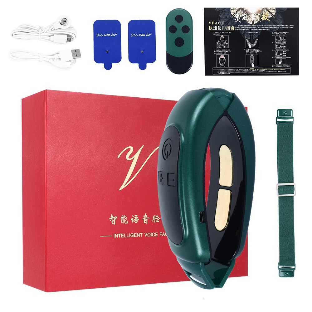 Ceinture de Lifting du visage en V + Machine de soins du cou, thérapie photonique LED, outil amincissant pour le visage, masseur vibrant, réduit le Double menton, dispositif de levage du visage: remote control type