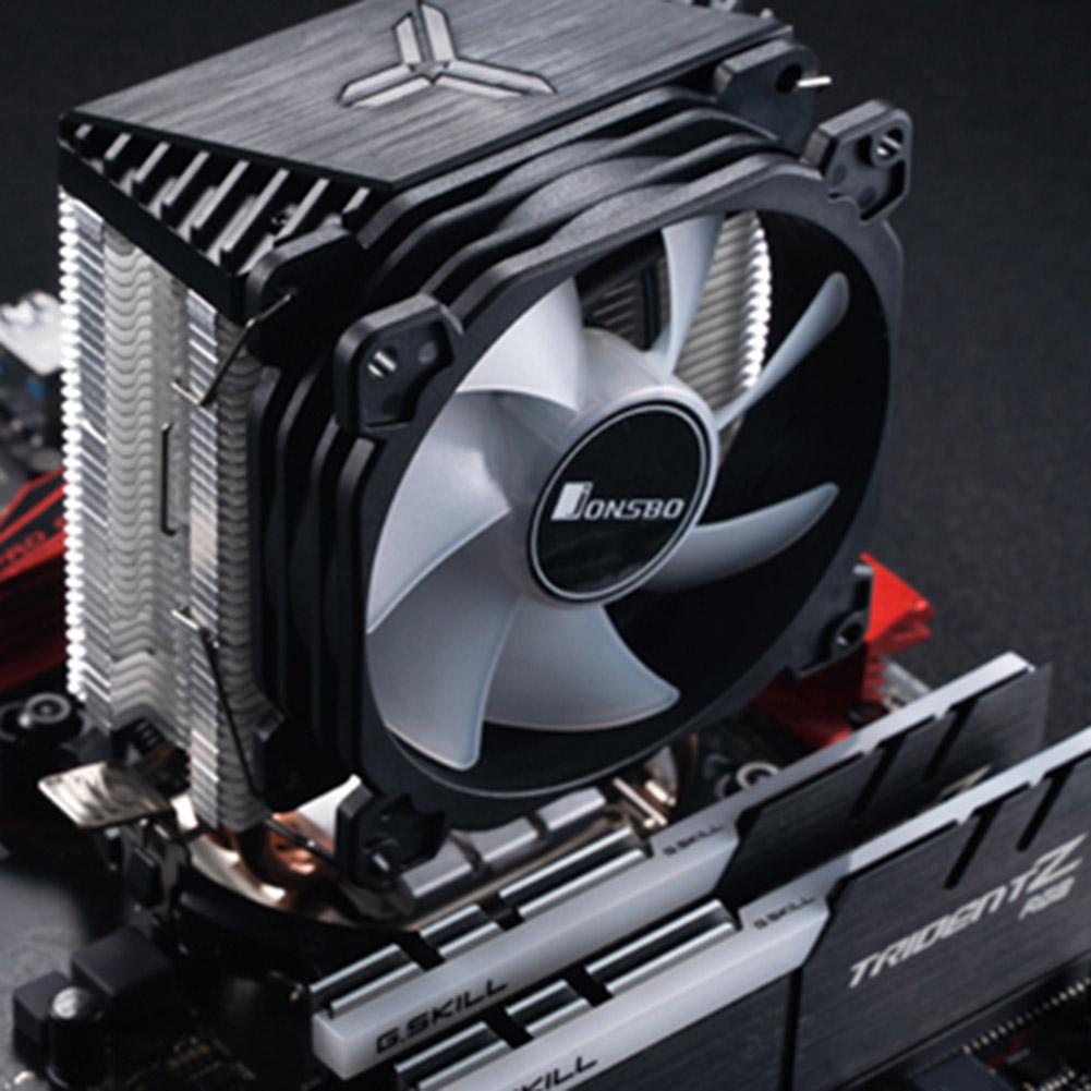 Jonsbo CR-1200 refroidisseur de processeur 2 caloducs tour RGB 3Pin CPU ventilateur de refroidissement dissipateur thermique 92mm pour Intel LGA 775 1150 1155 AMD AM2 AM3 AM4