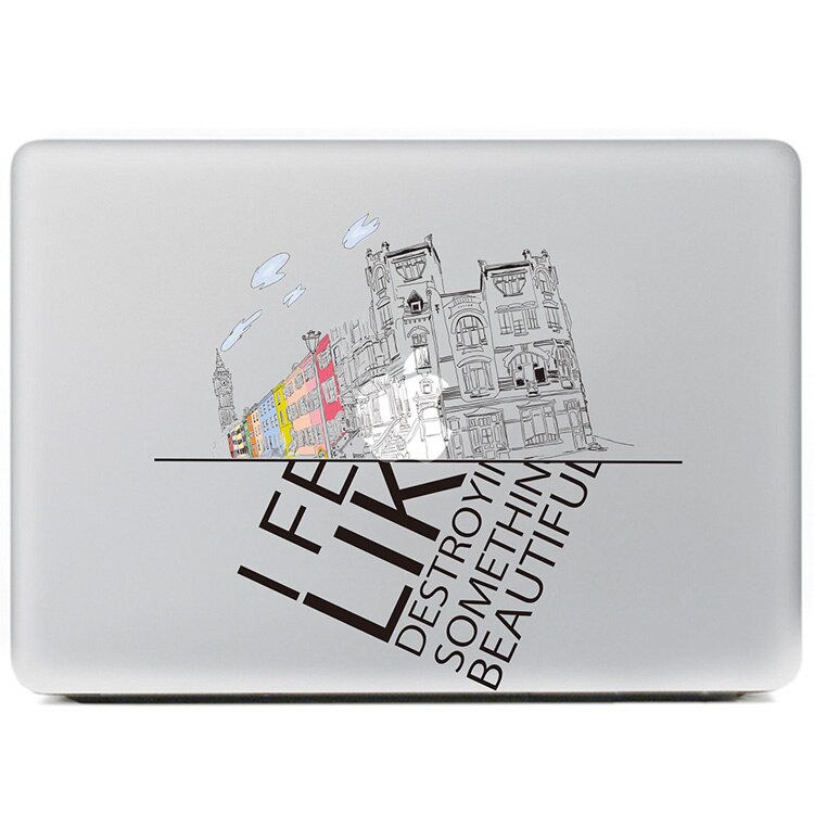 Fantasy wereld Vinyloverdrukplaatjesticker voor DIY Macbook Pro/Air 11 13 15 Inch Laptop Case Cover Sticker