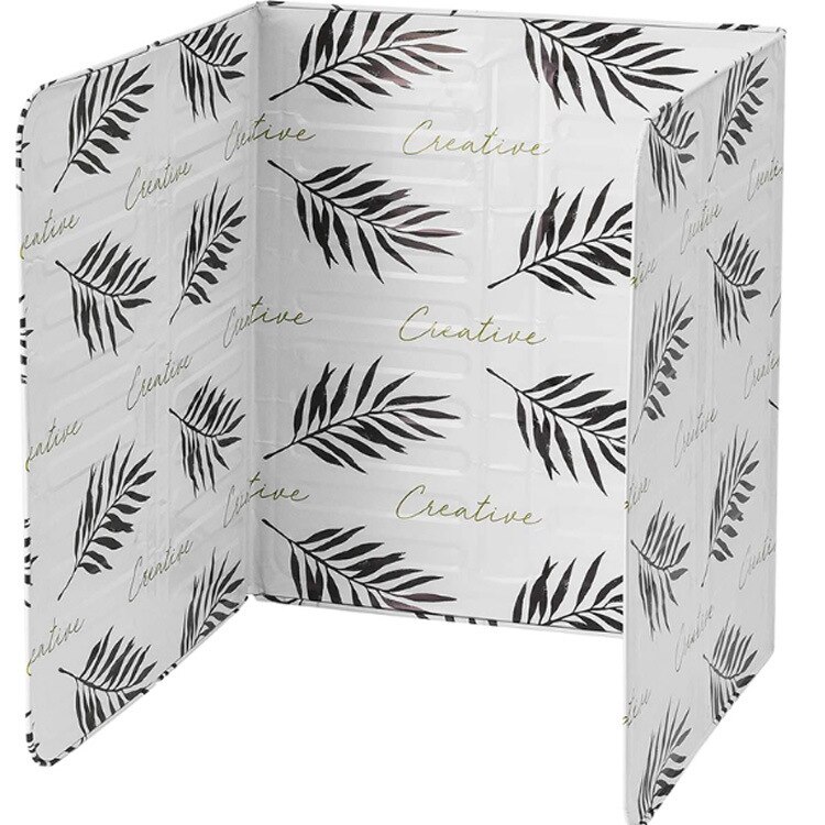 Składana folia aluminiowa żaroodporna kuchnia kuchenka gazowa przegroda płyta kuchnia patelnia olej pluśnięcie Kichen akcesoria robić gotowania: biały