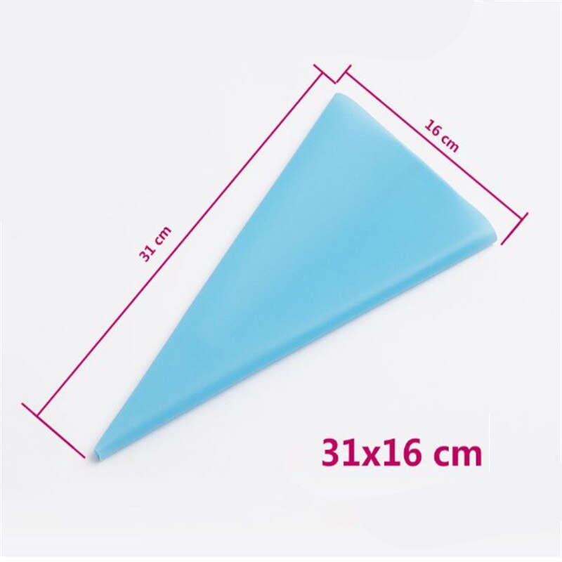 16pc/ sets diy bak- en taartdecoratiegereedschappen siliconen glazuur spuitzak slagroom spuitzak roestvrijstalen spuitmond converter alleen blauwe kleur: 1pc zakken