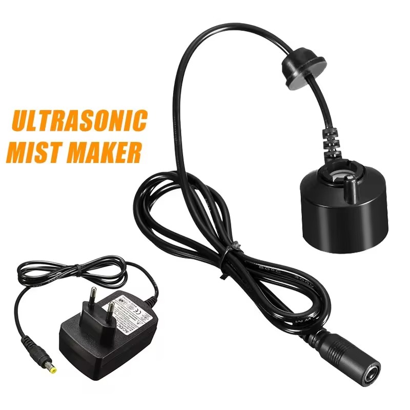 Elektrische Ultrasone Mini Mist Maker Fogger Fontein Vijver Mist Verstuiver Luchtbevochtiger met 12 LED Tuin Aquarium Decor: Rood