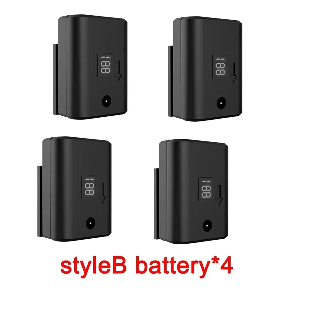 Batería de nivel de 3,7 V, batería de nivel recargable con luz roja y azul, pantalla Digital de gran capacidad, batería Universal de nivel de batería: Negro