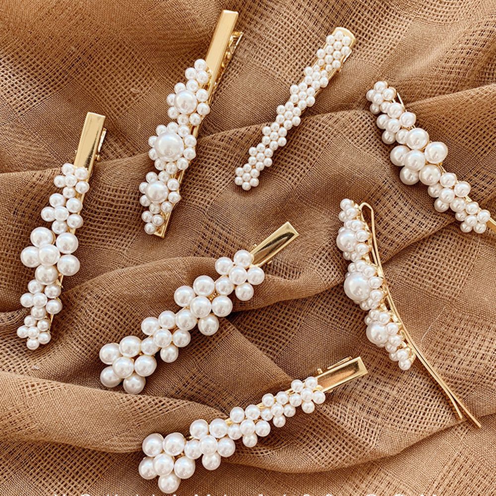 1/2PC Perle Metall Haarspangen Frauen Haar Clip Haarnadel Mädchen Haarnadeln Haarspange Hairgrip Bobby Stift Haar Zubehör neue