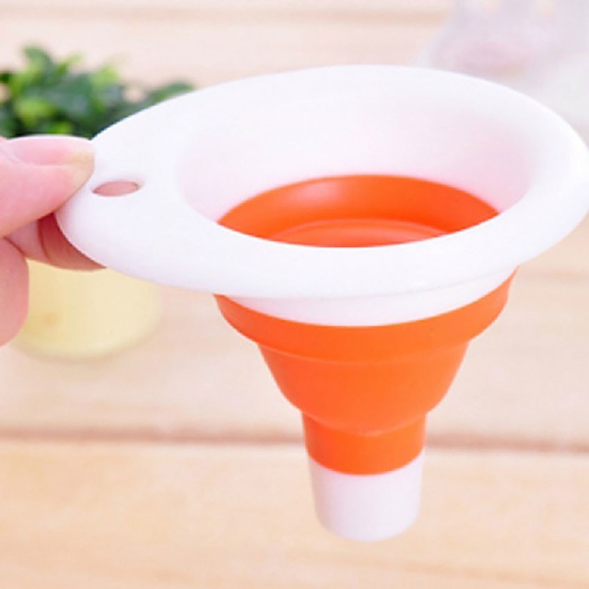 Foldable Funnel Silicone Collapsible Funnel Folding Portable Funnels Be Hung Household Liquid Dispensing Kitchen Tools