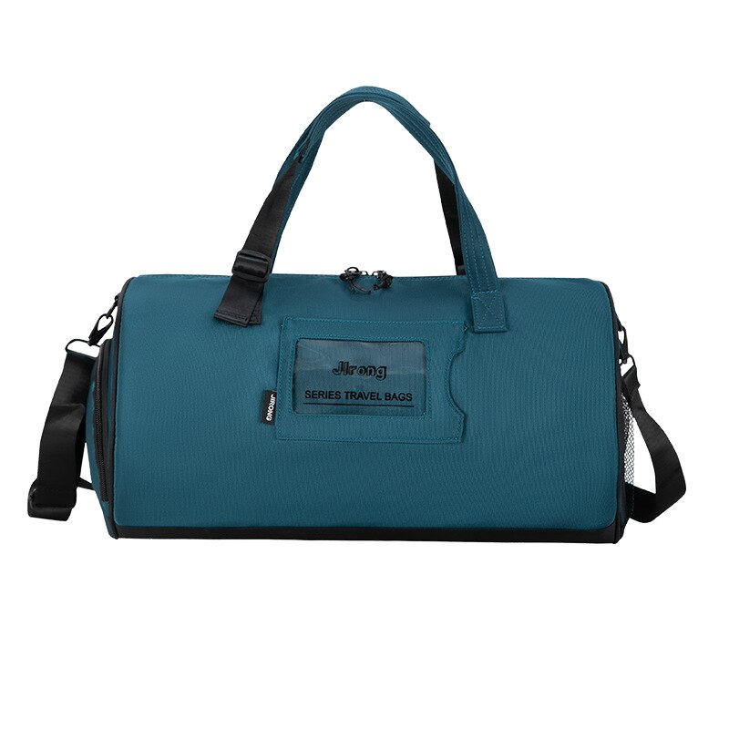Mode Grote Capaciteit Opbergtas Reistassen Waterdichte Duffel Vrouwen Schoudertas Vrouwen Weekend Gym Draagbare Bagage Handtas: Blue