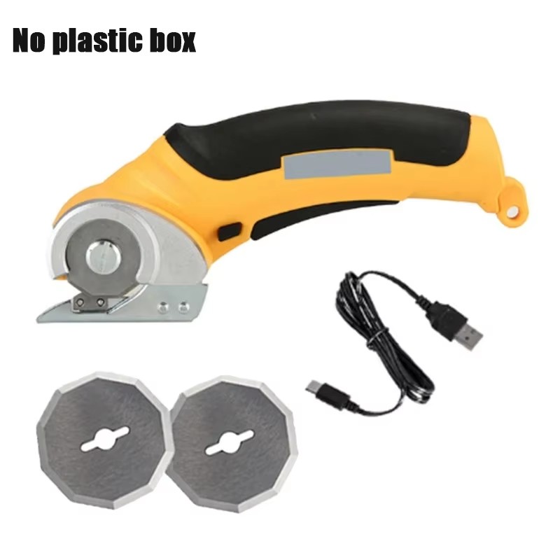 Cordless Electric Scissors 4.2V Multi Electric Cutter Shear For Cardboard Leather Fabric Cloth SewingCarpet Electr Cutting Tool: Green/Black
