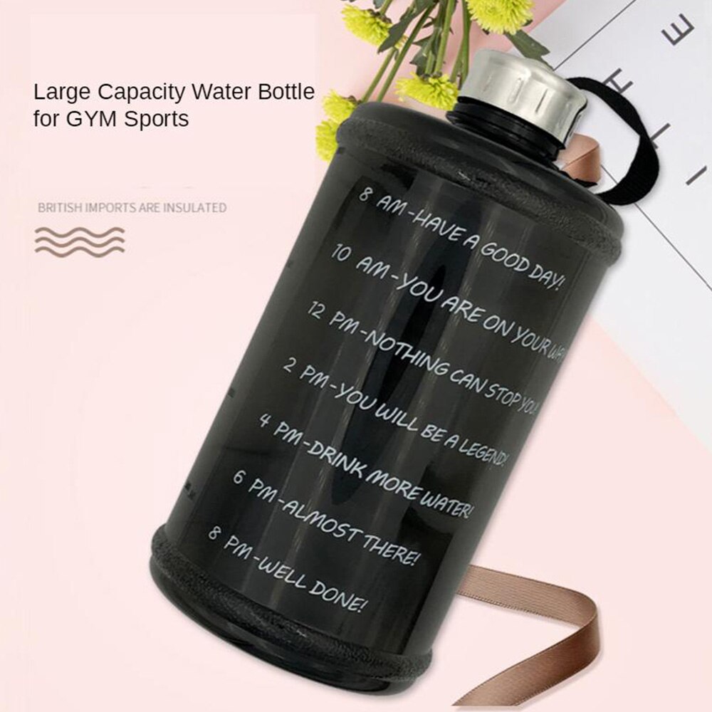 2.2L Large Capcity Gym Water Bottle Protein Plastic Sport Water Bottles Handgrip Gym Fitness Kettle Outdoor Sports Bottle
