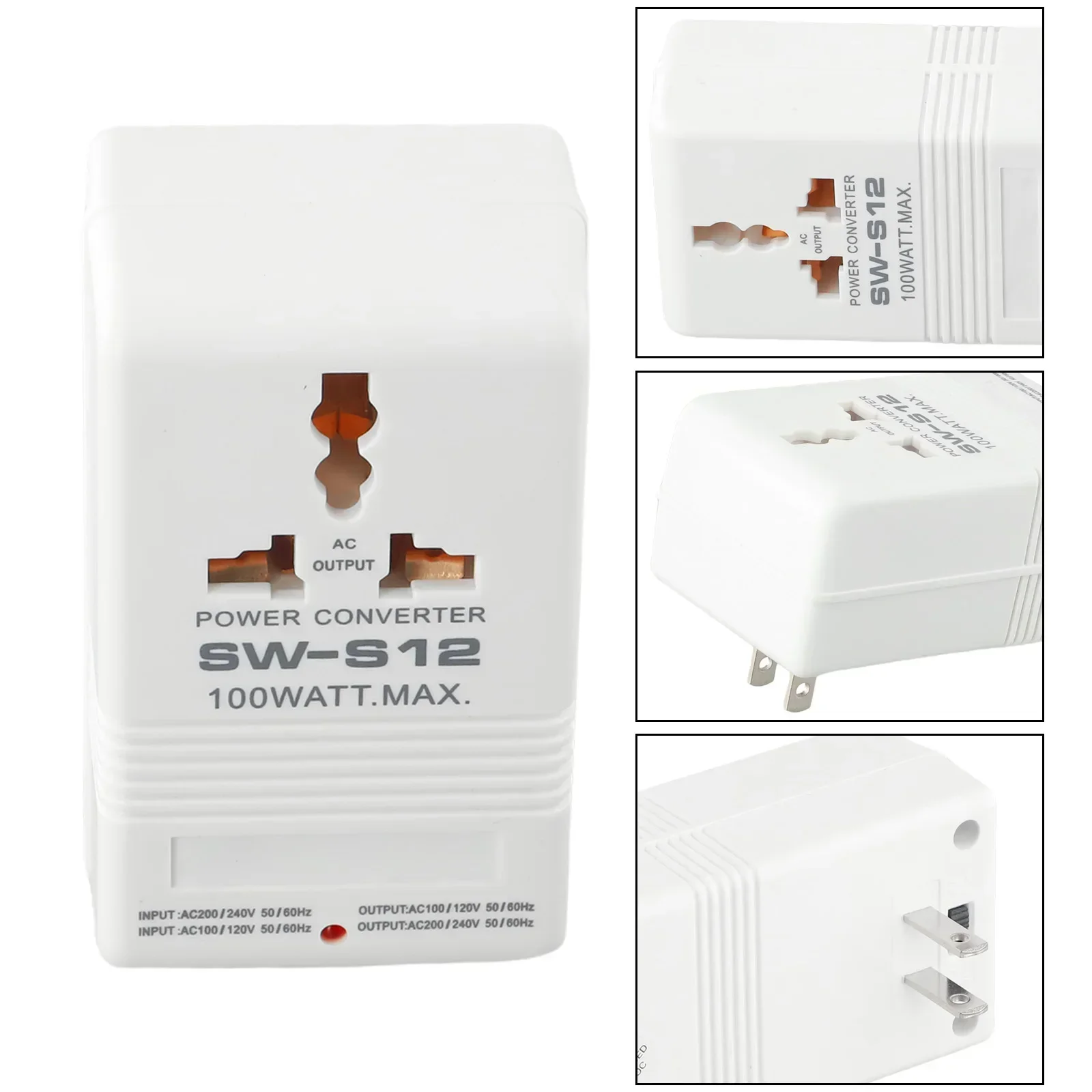 Step UP OF Down Converter Transformator 100W 110V/120V Naar 220V/240V + EU Adapter Bidirectionele Converter Transformator 100W