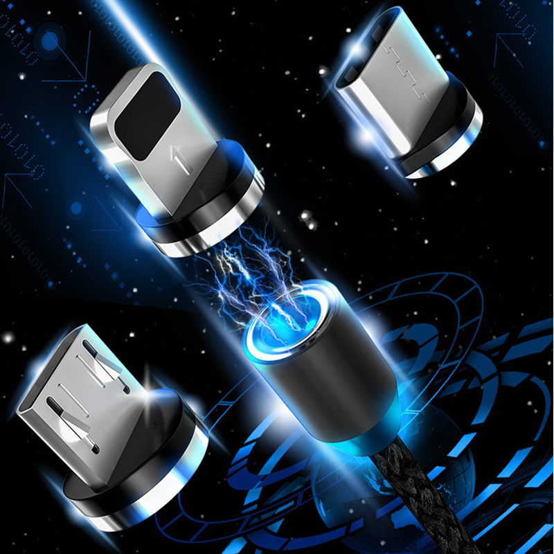 Ministekker Magnetische kabelstekker is geschikt voor USB/Typc C/Iphone-kabel Jack Adapter Android Snel opladen USB-opladersnoerstekker