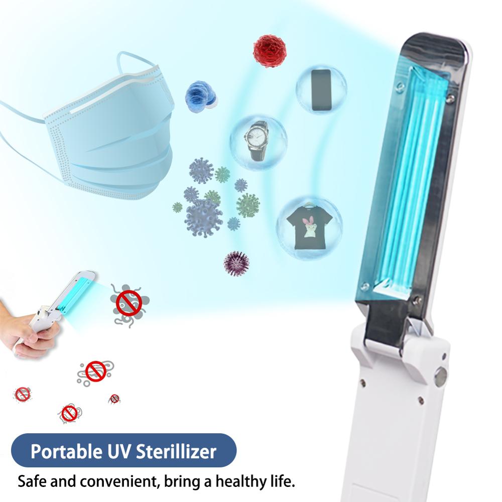 Folding Handheld Reizen Bacteriedodende Licht Ultraviolet Desinfectie Lamp Draagbare Uv Sterilisator Led Lamp
